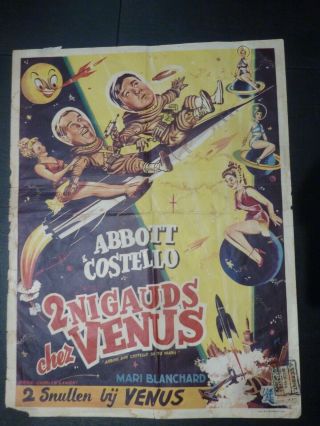 Abbott And Costello Go To Mars / Venus Belgium Poster