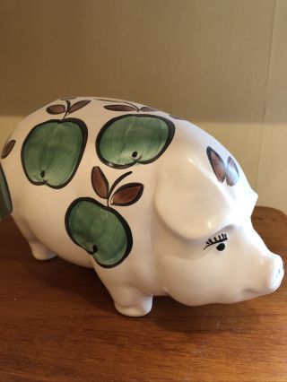 Large Arthur Wood 5952 English Apples Vintage Piggy Bank Pig