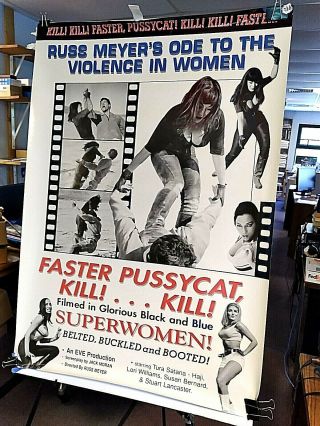 Re - Release One Sheet Poster Faster Pussycat,  Kill Kill (1965) Russ Meyer