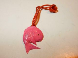 Vintage Coy Fish Celluloid Charm Gumball Machine Cracker Jack Prize Premium