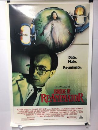 Lovecraft’s Bride Of Re - Animator 1sh Movie Poster Jeffrey Combs Sci Fi Classic