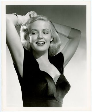 Shapely Blonde Janis Carter 1940s Hollywood Regency Glamour Photograph