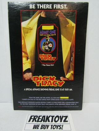 Dick Tracy Advanced Midnight Showing Cardboard Promotional Standee