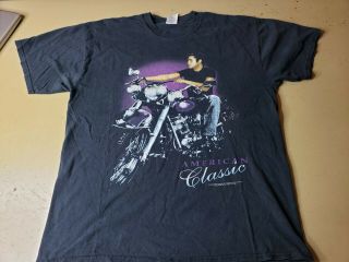 Vintage 1992 Elvis Presley American Classic T Shirt Adult Size L Motorcycle