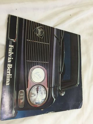 Car Marketing Brochure - Vintage - Lancia Lancia Fulvia Berlina