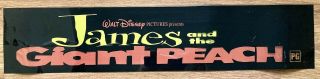 James And The Giant Peach (1996) - Disney - Movie Theater Mylar / Poster - 5x25