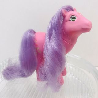 Vintage My Little Pony G1 Lily Flutter Pony No Wings Pink Body Purple Hair