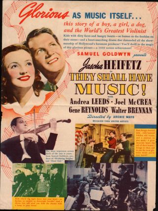 They Shall Have Music Movie Herald 1939