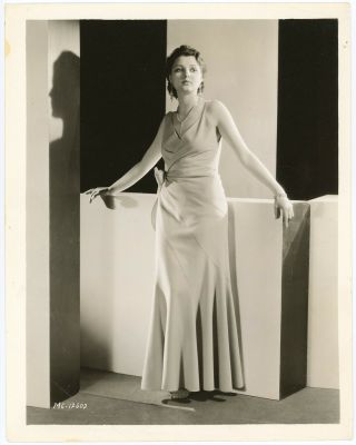 Vintage 1930s Lilian Bond Dramatic Art Deco Glamour Portrait Photograph