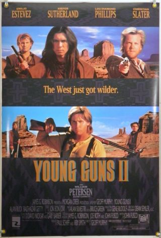 Young Guns Ii Ds Rolled Orig 1sh Movie Poster Kiefer Sutherland Western (1990)
