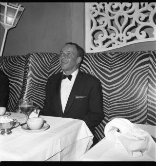 Frank Sinatra Rare Candid Restaurant 1960 