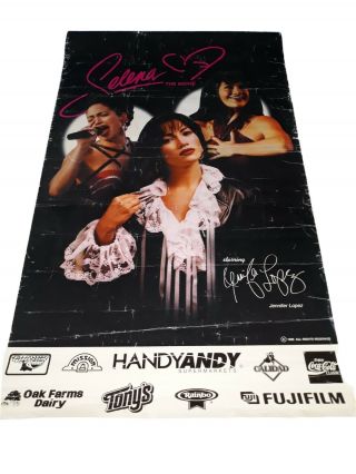 Rare Selena The Movie Jennifer Lopez 1996 Warner Brothers Promotional Poster