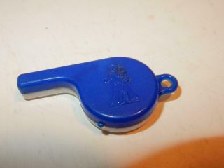 Vintage Blue Whistle Celluloid Charm Gumball Machine Cracker Jack Prize Premium