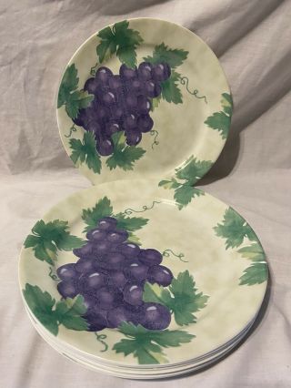 Corelle Al Fresco Grape Dinner Plates Set Of 8 Fruit