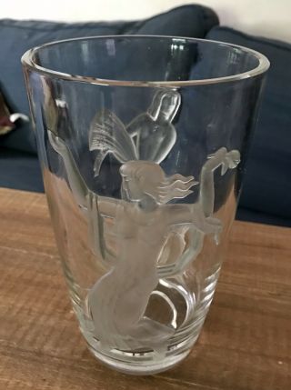Vintage Art Glass Vase Changing Seasons By Verlys Of America Carl Schmitz 1940