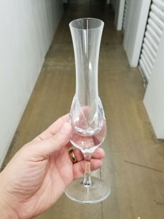 Daum,  Nancy Bud Flower Vase Clear Glass Signed France