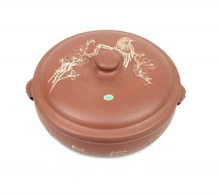Vintage Chinese Red Clay Yunnan Rice & Stew Steamer / Cooking Pot With Lid