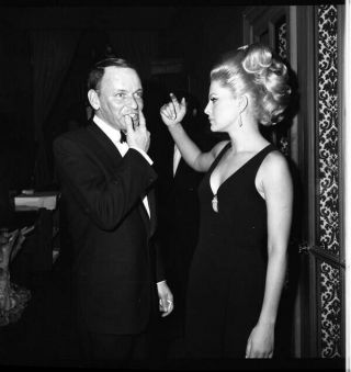 Frank Sinatra Virna Lisi 1966 At Movie Premiere 2 1/4 Camera Negative