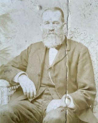 1890s Lancaster Pa Old Man Portrait A.  M.  Lease Vintage Cabinet Photo