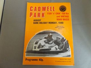 1980 Cadwell Park Programme - Fish N Chik 100km & Vintage Road Races
