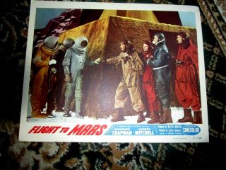 Flight To Mars,  Lobby 5.  Cameron Mitchell,  Marguerite Chapman,  1951