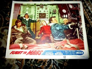Flight To Mars,  Lobby 6.  Cameron Mitchell,  Marguerite Chapman,  1951
