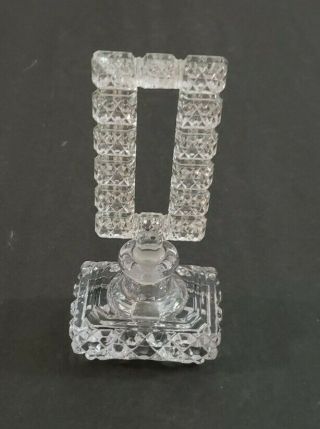 Vintage Fenton Perfume Bottle Rectangular With Stopper Clear Pressed Glass