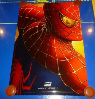 Spider - Man 2 2004 Orig.  Advance D/s Glossy Rolled 1 - Sheet Movie Poster 27 " X40 "