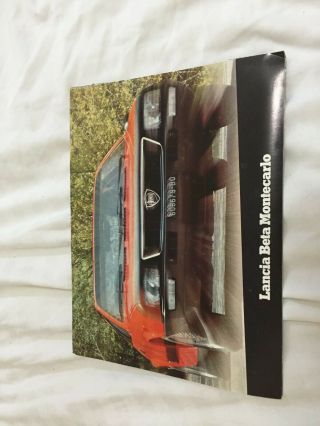 Car Marketing Brochure - Vintage - Lancia Beta Montecarlo