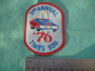 Vintage Ontario Motor Speedway California 3rd Annual Times 500 1976 Patch