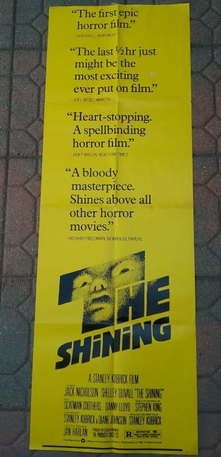 Movie Poster " The Shining " Jack Nicholson Stanley Kubrick