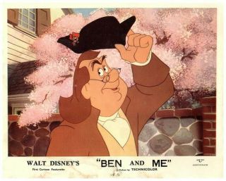 Ben And Me Walt Disney Animation 1953 Lobby Card Benjamin Franklin