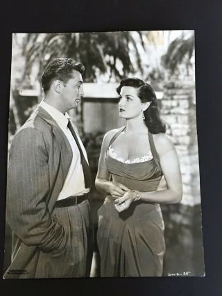 Robert Mitchum & Jane Russell Press Photo 1951 " His Kind Of Woman " 9 1/2 X 7 "