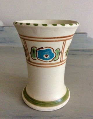 Vintage Honiton Pottery Bud Vase,  Floral Flower Pattern Design,  9cm Devon Ware