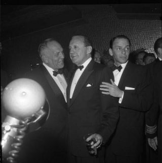 Frank Sinatra Jack Benny Candid Vintage Camera 2.  25 X 2.  25 Negative