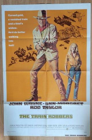 The Train Robbers - 1973 John Wayne & Ann - Margaret One Sheet Poster