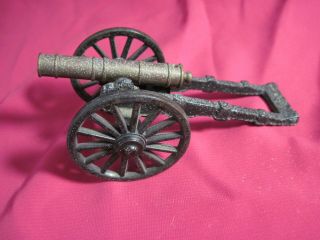 Vintage Cast Iron & Brass 1/28 Scale Miniature Cannon - To Usa