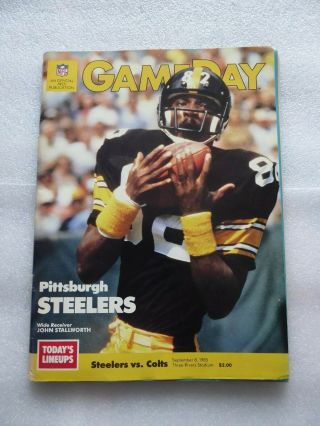 Pittsburgh Steelers Vintage Gameday Programme From 1985 Steelers Vs Colts