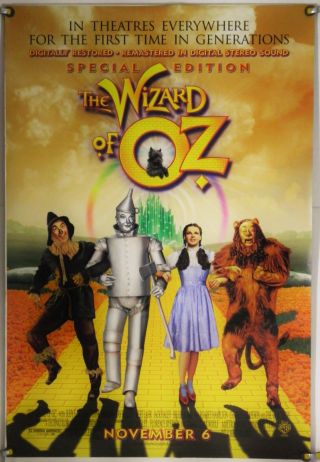 The Wizard Of Oz Ds Rolled Orig 1sh Movie Poster Judy Garland Rr98 (1939)