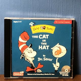 Vintage Dr Seuss Pc Cd Rom - Cat In The Hat Living Books Software Learning Comp.