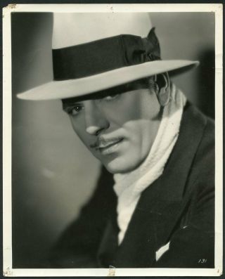 Warner Baxter The Cisco Kid In Fedora 1930s Fox Film Portrait Dwt Photo
