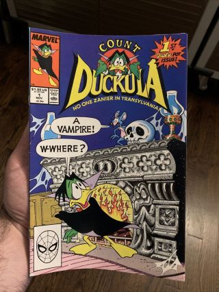 Vintage Marvel Comics Count Duckula 1st Print Comic Book Vampire Dracula