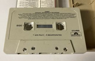 THE WHO “Tommy” SOUNDTRACK Cassette Tape Vintage 3