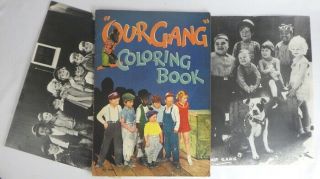 Our Gang Coloring Book © 1933 Hal Roach Studios & 2 Photos Of Our Gang Members