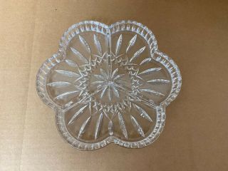 Waterford Crystal Lismore 3 Part Divided Dish Condiment Relish / Nut Server Tray