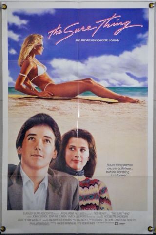The Sure Thing Ff Orig 1sh Movie Poster John Cusack Daphne Zuniga (1985)