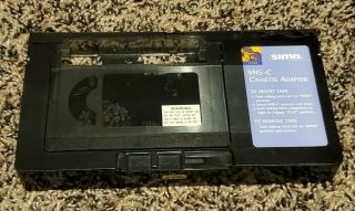 Vintage Sima Vhs - C Cassette Adapter Vhs Tape Vcr