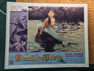 The Mermaids Of Tiburon 1962 Filmgroup 11x14 " Sexploitation Lobby Diane Webber