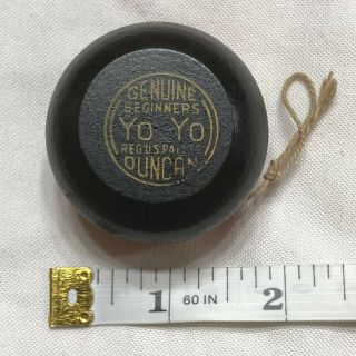 Vintage Duncan Yo - Yo For Beginners,  Wooden,  Black And Red