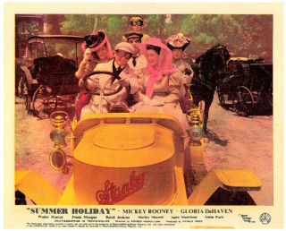 Summer Holiday Lobby Card Mickey Rooney Gloria Dehaven Stanley Model 70 Car 1948